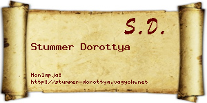 Stummer Dorottya névjegykártya